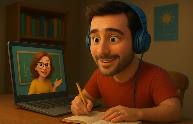 Asyiknya belajar jarak jauh